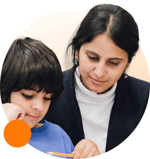 passionate-about-learning Female teacher with primary student